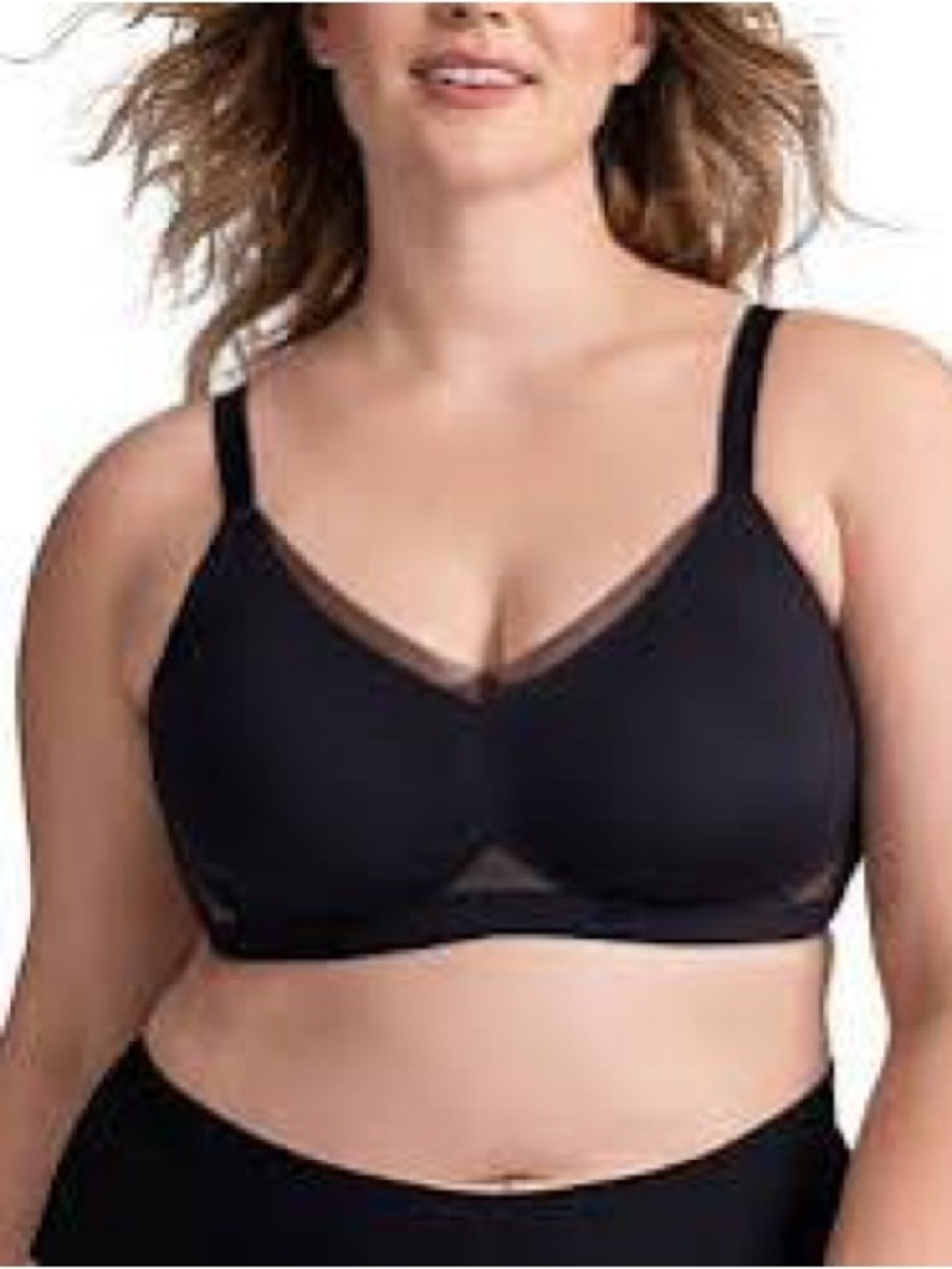 Honeylove Crossover Wireless Bra in black